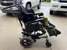 Quickie Iris Tilt-In-Space Manual Transport Rehab Wheelchair Green