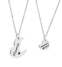Mom  Daughter Necklace Set - Matching Mama  Me Gift Set for Mother  Daughter