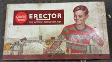 1958 Gilbert Action Conveyor Belt Erector Set NO. 10063 Parts Only 