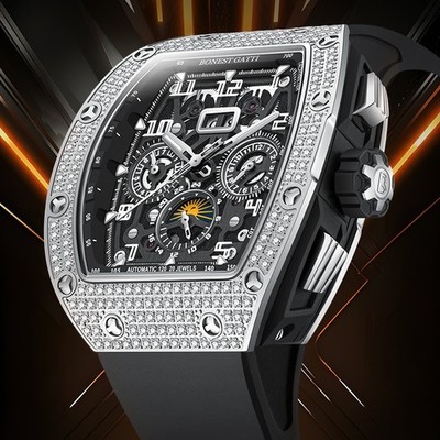 BONEST GATTI  Automatic Mechanical Watch Mens Calendar Weekly Dial Business 5004