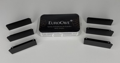Eurocave Steel Shelf Identification Label Wine Cellar Detachable Set of 6 Black