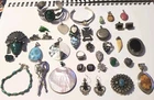 Lot 396.5g Vintage 925 Sterling Silver Mixed Jewelry Rings Necklaces Earrings