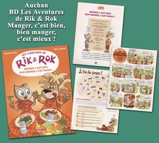 Auchan, BD Les Aventures Rik & Rok, Manger, c’est bien, bien manger, c’est mieux
