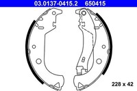 Neu - Ate 03.0137-0415.2 Bremsbackensatz Passend FüR Fiat