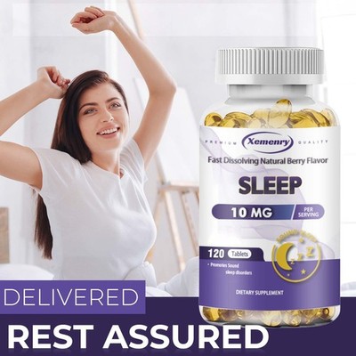 Sleep Capsules - Stimulant-Free for Women & Men, Natural Ingredients - 120pcs