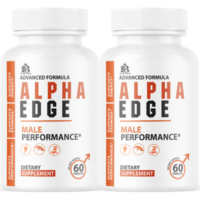 Alpha Edge for Men, Advanced AlphaEdge Male Performance Official - 2 Bottles