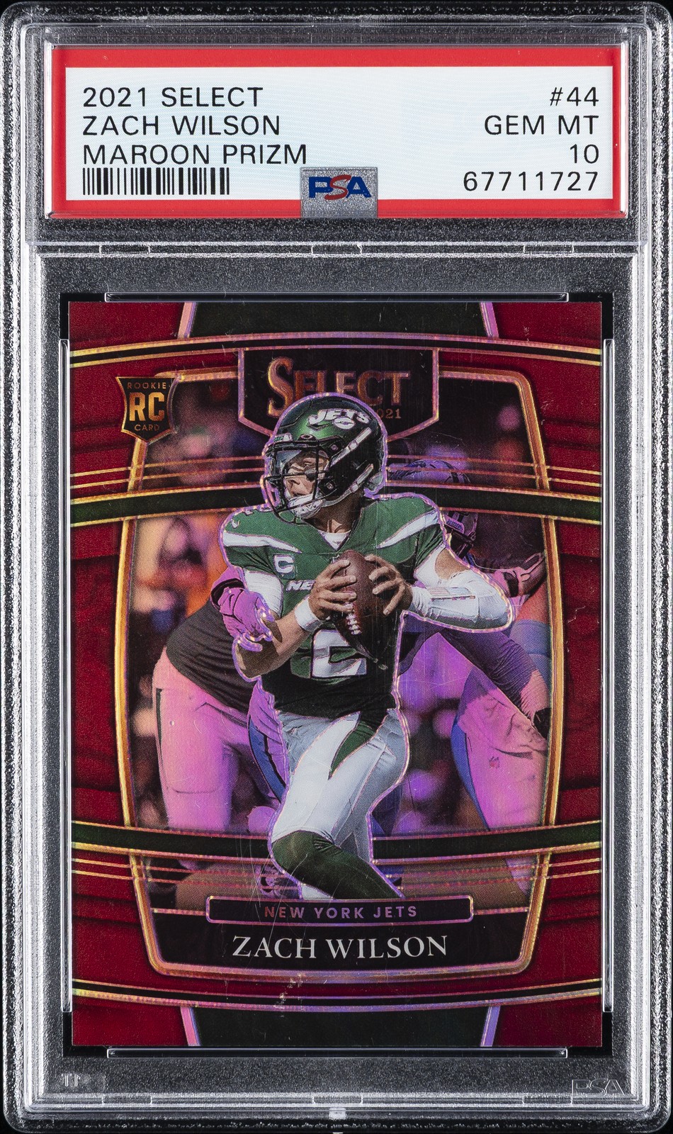 Zach Wilson Panini Select #44 Maroon