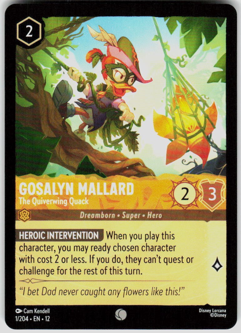 Gosalyn Mallard The Quiverwing Quack 1/204 Wilds Unknown Disney Lorcana