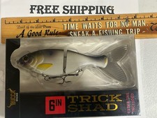 Bucca brand 6" trick shad 1 5/8oz slow sinking swimbait threadfintastic COLOR