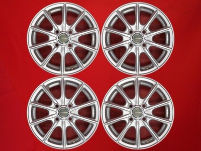 Set Of 4 Ecoform Se-15 Aluminum Wheels Used 14Inch 5.5J Inset 50 Pcd100 Holes Hu