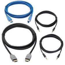Tripp Lite HDMI KVM Cable Kit, 4K HDMI, USB 3.2 Gen 1, 3.5 mm Audio Jack 4 in 1