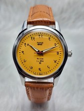 HMT Janata Devanagari Yellow Dial Para Shock 17 Jewels Hand Winding Vintage Men