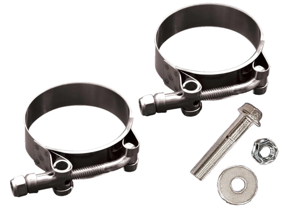 Voodoo Mini Meg Shorty Slip-On Muffler w Mid-Pipe for