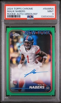 2024 TOPPS CHROME ROOKIE AUTOS VARIATIONS #RAMNA MALIK NABERS 53/99 PSA 9