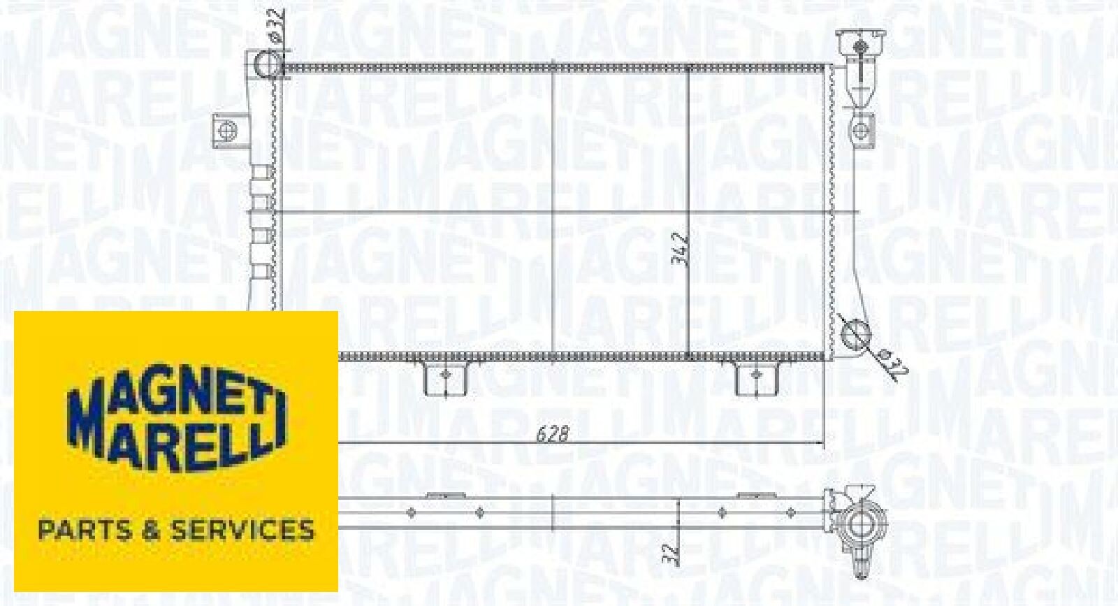 MAGNETI MARELLI 350213180600 Kühler für Motorkühlung Motorkühler für Lada