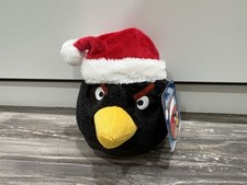 Angry Birds Seasons Plush Christmas Bomb Black Bird 5  NWT Commonwealth 2011