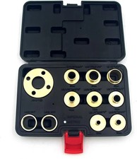 11pcs Brass Router Guide Bush Set Template Bushing Kit & Lock Nut Adapters