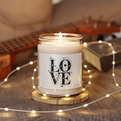 LOVE Vintage Lettering | Candle