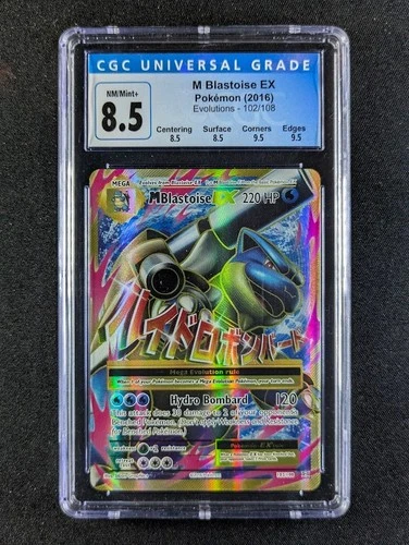 2016 Pokemon M BLASTOISE EX #102/106 Evolutions Ultra Rare English CGC 8.5