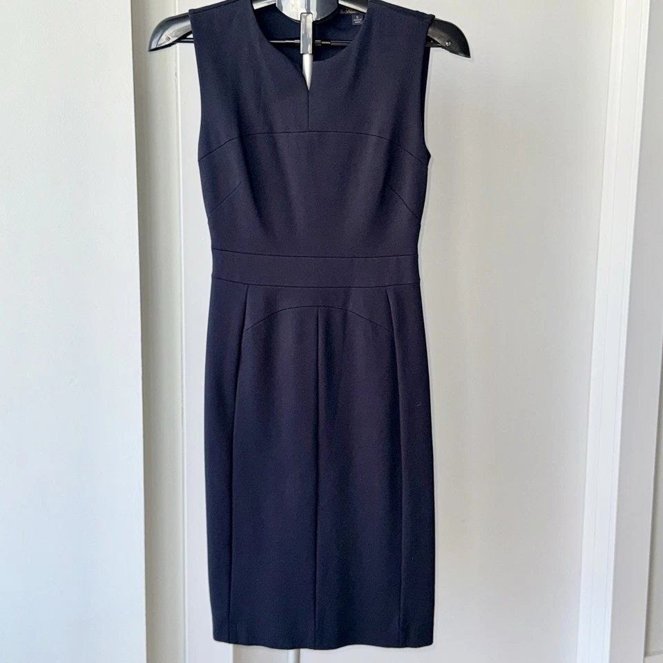 Brooks Brothers шикарный темно-синий платье-футляр XS-элегантный - Изображение 2 из 4