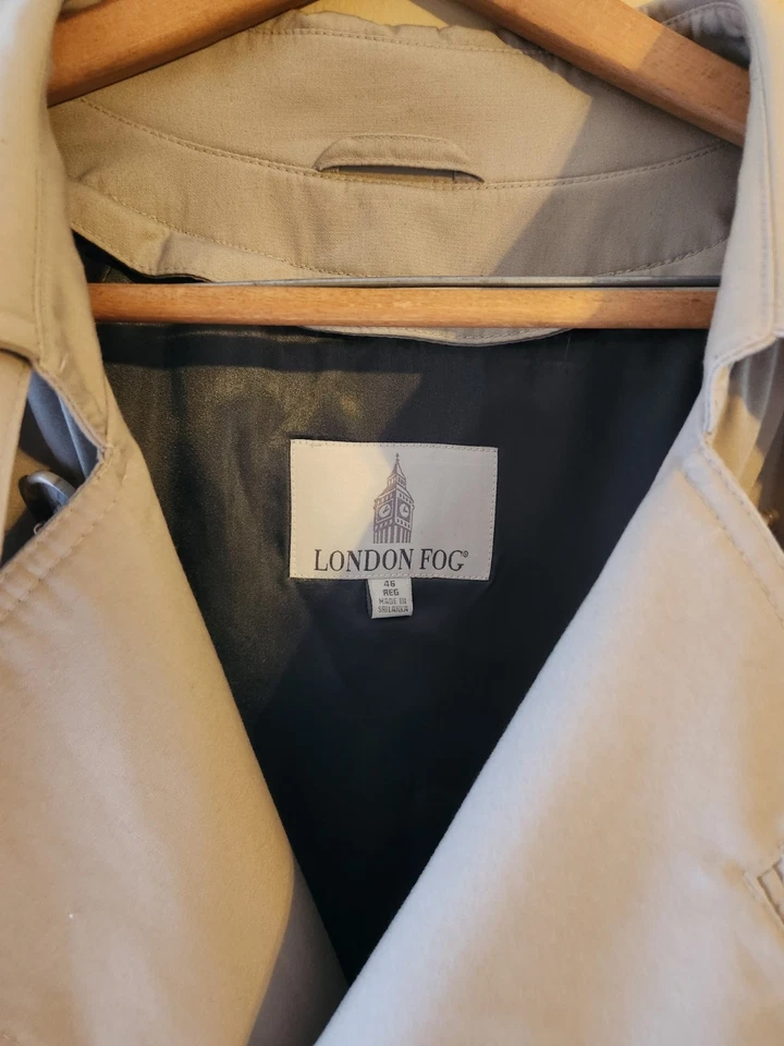 Gabardina para hombre Cassic London niebla en color tostado claro forrada muy bonita 46R Foto 2 de 4