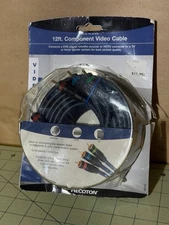 Recoton 12 Foot Component Video Cable RCA Gold Plated