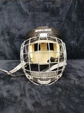 Vintage Bauer BHH4500M Medium Size Helmet w Bauer FM4500 M/M True Vision II