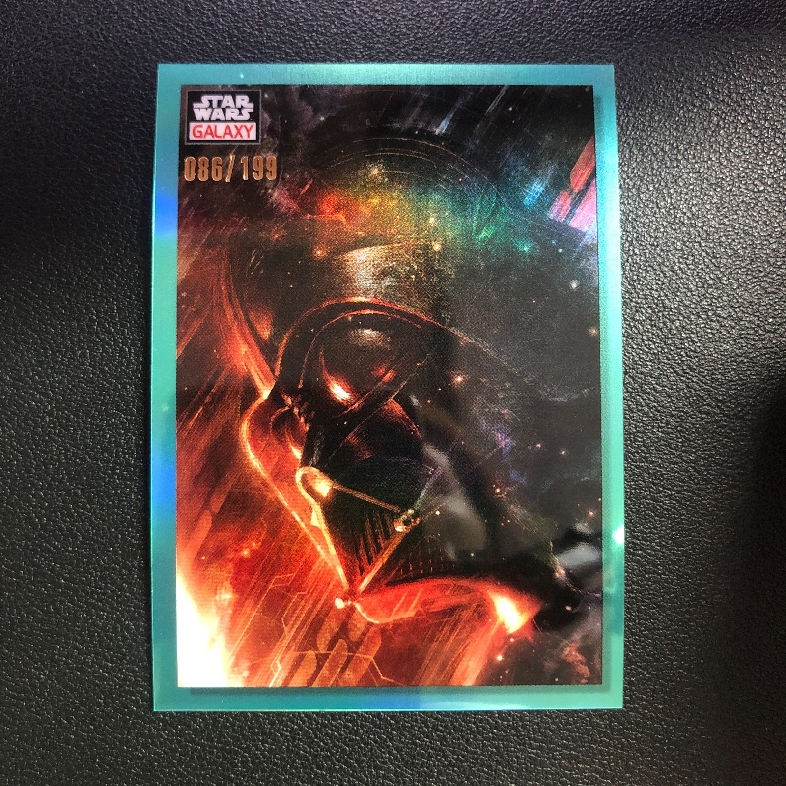 2023 Topps Chrome Star Wars Galaxy Forced in Darkness Aqua Refractor /199