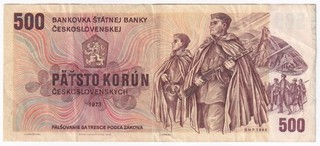 500 Kronen Tschechoslowakei 1973 (P. 93)