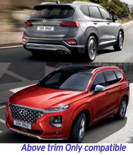Chrome Window Visor Shades Sun Rain Guard For Hyundai Santa Fe 2019~2022 - Picture 6 of 9