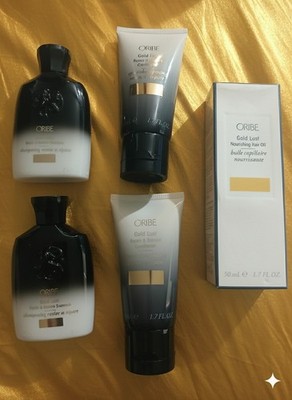 (5x) Oribe Gold LUST Repair & Restore Mini Shampoo & Conditioner & Hair Oil Lot