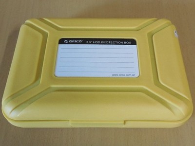 Orico 3,5 Zoll Aufbewahrung Box für Festplatte gelb HDD Protection Box* so129