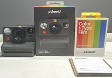 Polaroid Now Instant Camera Black with Polaroid Color i-Type Film