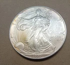 2000 Walking Liberty American Eagle Silver Dollar. 1 oz. Fine Silver. Circulated