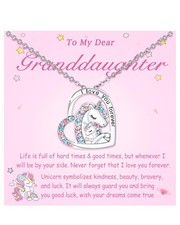 Granddaughter Gifts from Grandma, Unicorn Necklace Unicorn Gifts for Little Girl