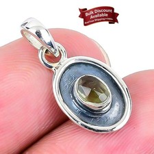 Green Amethyst Stone Solid Sterling Silver Wedding Sister Birthday New Pendant