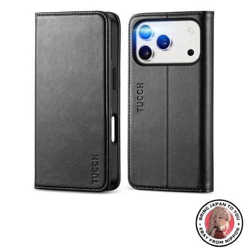 New TUCCH iPhone 17 Pro Case 6.3-inch Folio Style with Three Card Slots Strap