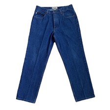 L.L. Bean Double L Jeans Mens 33x28 Relaxed Fit Blue 100 Cotton Denim 220626
