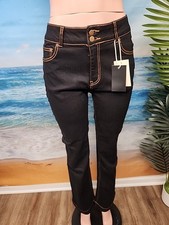 NWT Flamingals Women's Black Denim Jeans Size Large 260970.