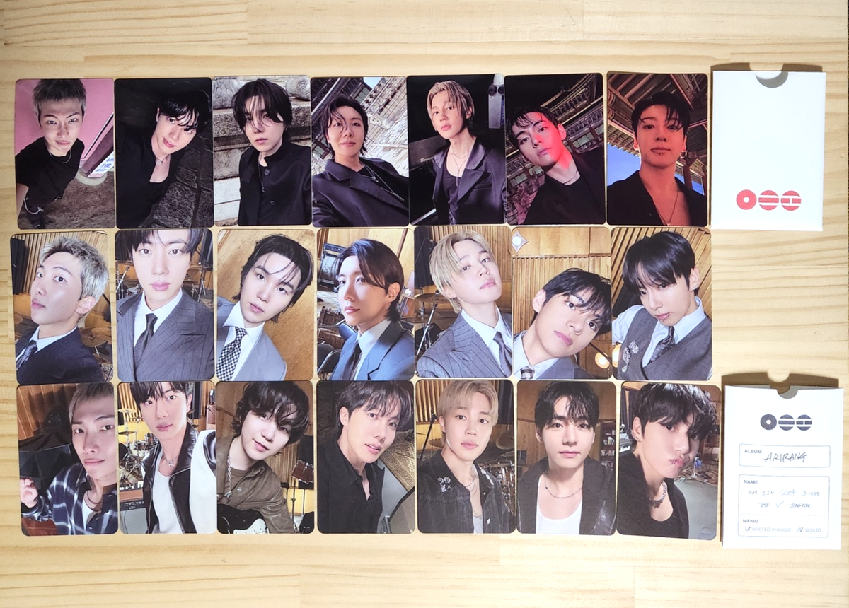 BTS Photo Card Set 21 pcs 5th Album Arirang 3 Types ＆ JPFC Pob