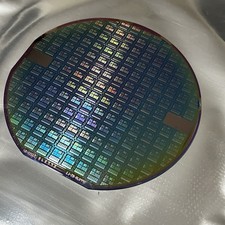 5 Inch Silicon Wafer With Large Die And Purple/Green/Blue Tint, As Pictured