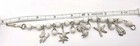 Vintage 1970s Ocean Theme Charm Bracelet  White And Silver 7.5 Inches — photo 2