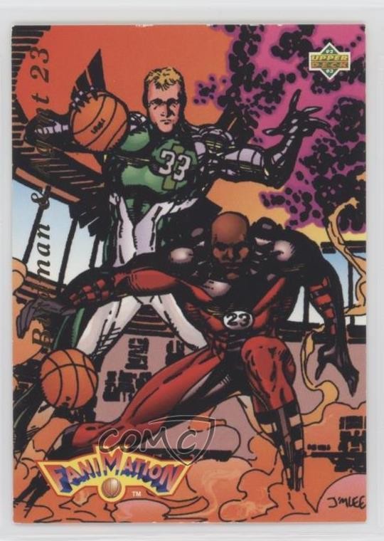 1992-93 Upper Deck FaniMation Larry Bird Michael Jordan #510 HOF