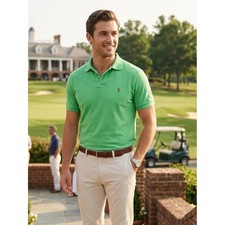 Polo Ralph Lauren Pima Soft Touch Polo Shirt - Kelly Green - Medium