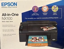 NIB EPSON ALL IN ONE NX100 COLOR INKJET PRINTER NEW SEALED BOX PRINT COPY SCAN