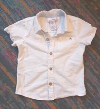 Tommy Bahama Button Up White Toddler 5T Shirt Boys Short Sleeve Octopus Beachy