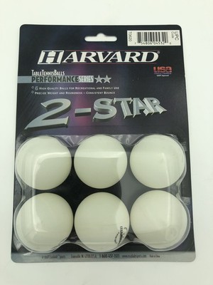 6 Harvard Table Tennis Balls, 2 Star, NEW   588  