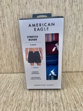 Men's American Eagle AEO Stretch Boxer Shorts Large (35-38 Waist) Lot Of 5 New