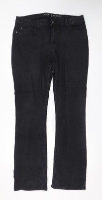 Lee Damen Schwarz Bootcut Jeans Größe 18 Regular Fit Denim