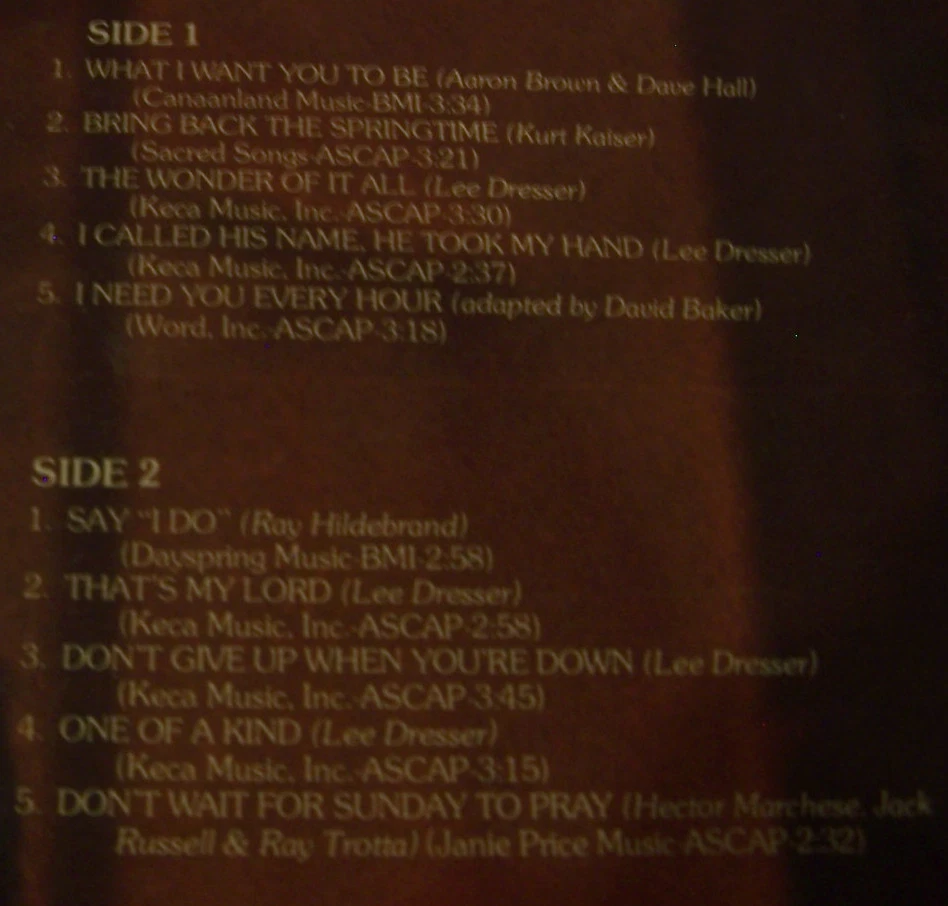 Ray Price "This Time Lord" MYRRH LP - Image 2 of 3